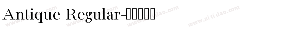 Antique Regular字体转换